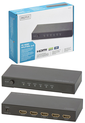 Digitus 4K HDMI 4-Way Powered Splitter