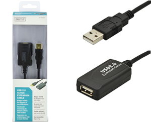 Digitus USB 2.0 Type A (M) to USB Type A (F) 5m Active Extension Cable