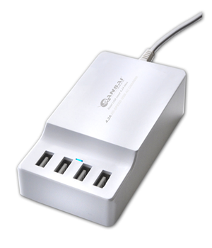 Sansai 4 Port USB Charging Station with Surge protection
