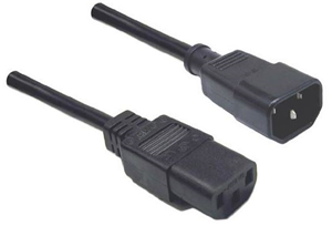 10A/250V IEC (M) to IEC (F) 1.8m Power Cord - Bulk
