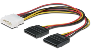 Digitus SATA (Dual) to Molex 0.34m Power Cable