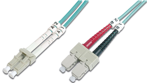 Digitus 1m Fibre Cable LC/SC duplex MM 50/125um OM3