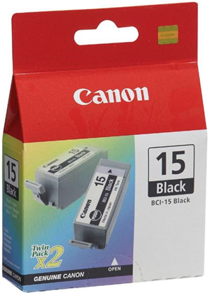 Canon BCI15BK Black Ink Cartridge Twin Pack
