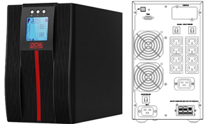 Powercom Macan Comfort 3000VA/3000W On Line UPS Mini Tower