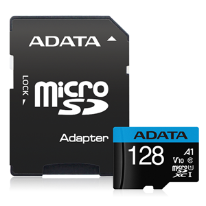 ADATA Premier microSDHC UHS-I A1 V10 Card with Adapter 128GB