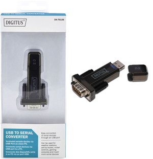 Digitus USB 2.0 Type A (M) to Serial RS232 (M) Mini Adapter