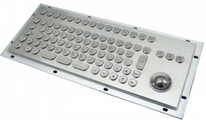 Inputel KB205 Stainless Steel Keyboard + Trackball IP65 - PS/2