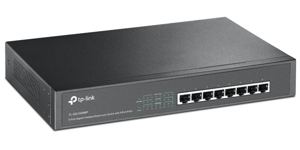 PoE+ 8x Gigabit Port Electronics Switch Desktop/Rackmount with TP-Link 8 Dove from SG1008MP