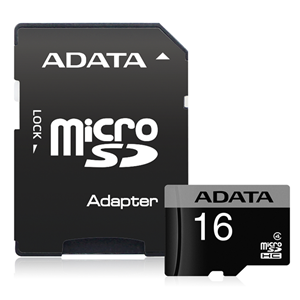 Adata Class 4 Micro SDHC Card 16GB with Adapter