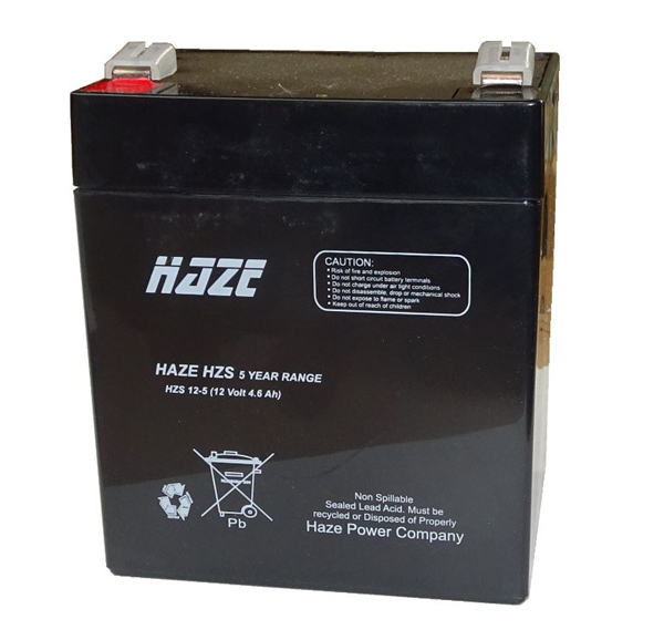 Klokje Emulatie Vakantie Haze HZS 12-5 12V 4.6Ah HG5 Lead Acid Battery from Dove Electronics
